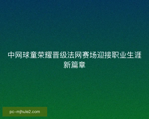 中网球童荣耀晋级法网赛场迎接职业生涯新篇章 中网球童荣耀晋级法网赛场迎接职业生涯新篇章